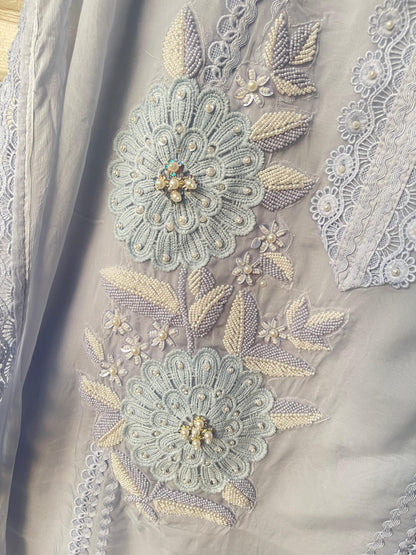 Pure organza unstitched ladies suit Rc17733 (b)