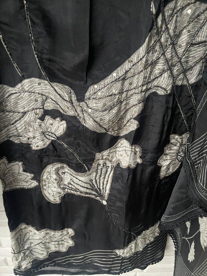 Glass organza unstitched ladies suit Rc17841