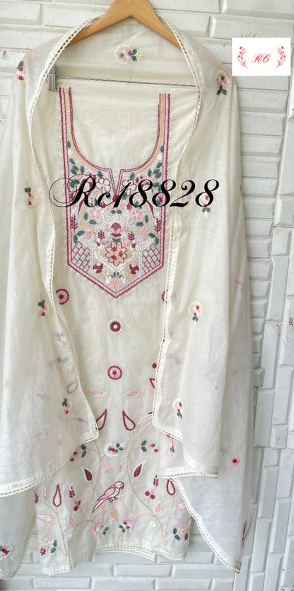 Mul Chanderi Unstitched Ladies Suit RC18828 – view 10