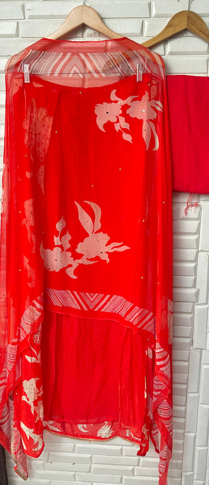 Muslin crepe unstitched ladies suit Rc17467 (b)