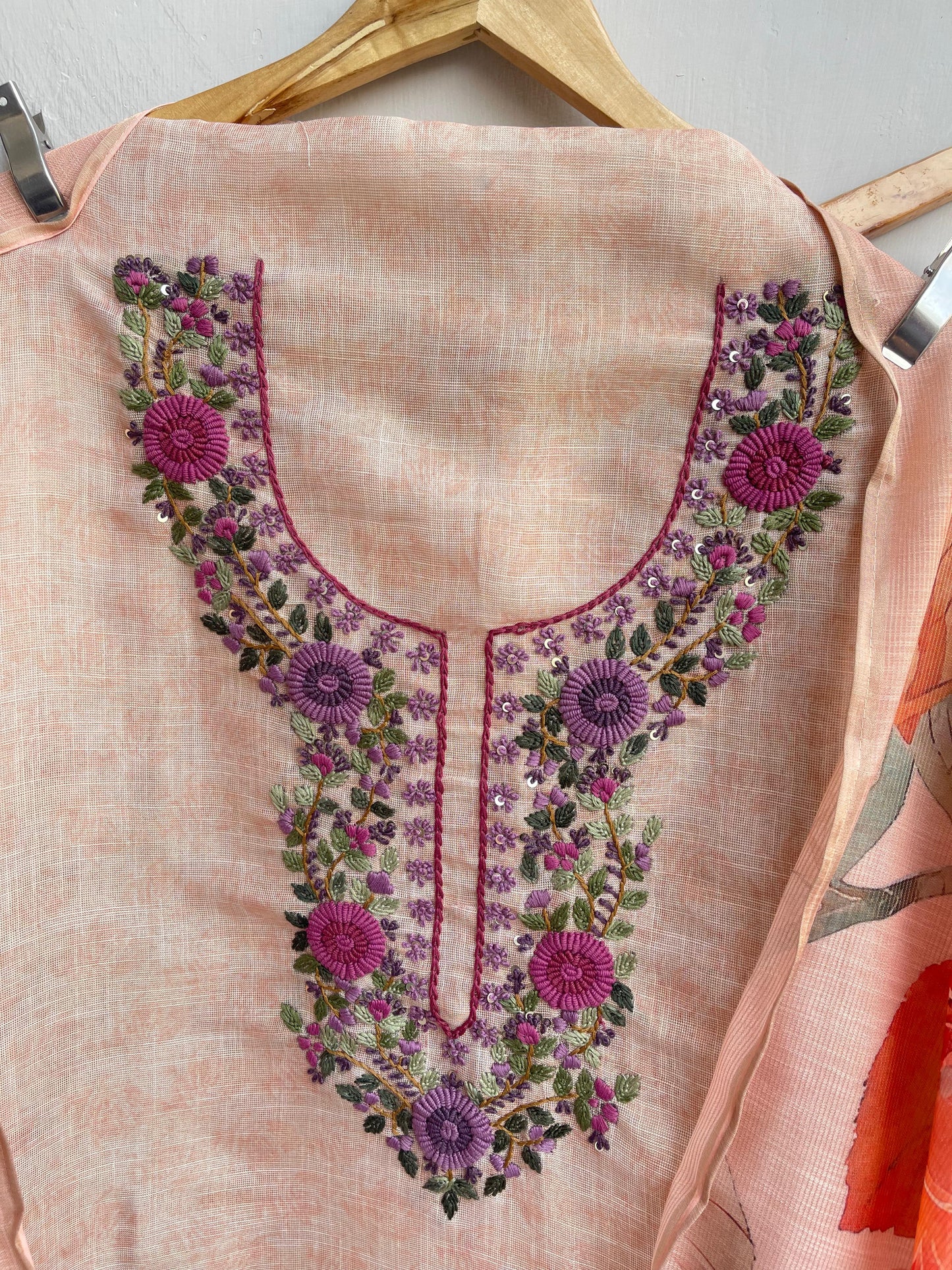 Shimmer linen unstitched ladies suit Rc18474 (b)