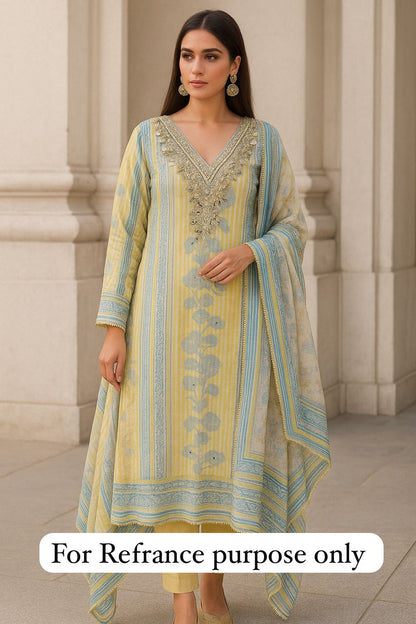 Organza unstitched ladies suit Rc17771