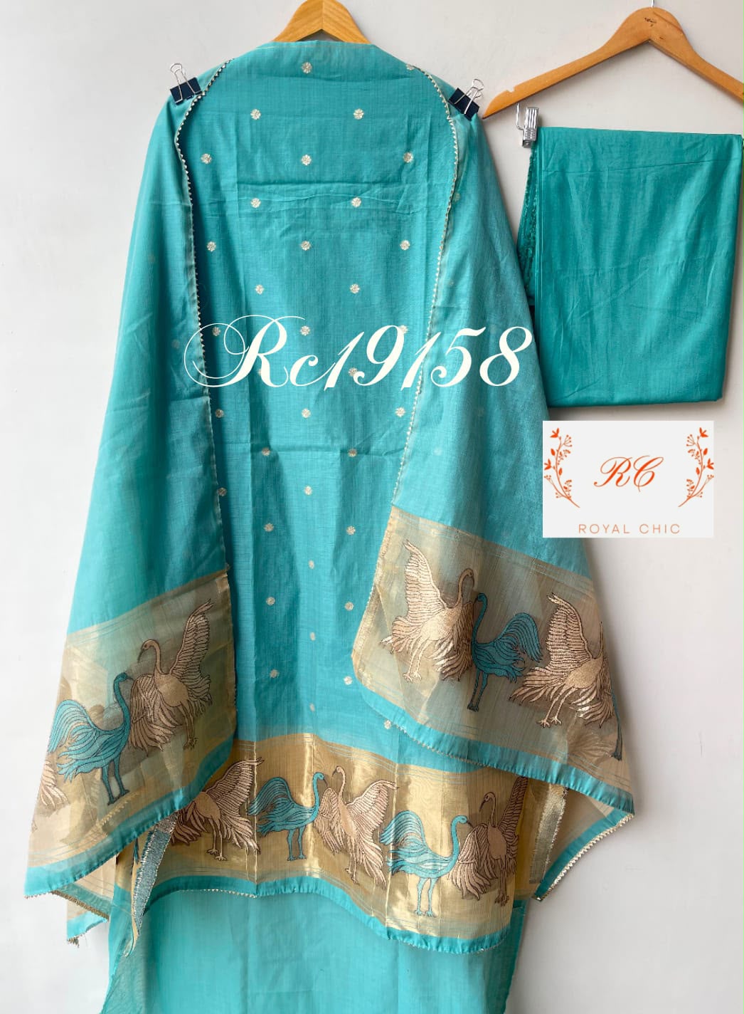 Banarasi mul chanderi ladies unstitched suit Rc19158 (c)