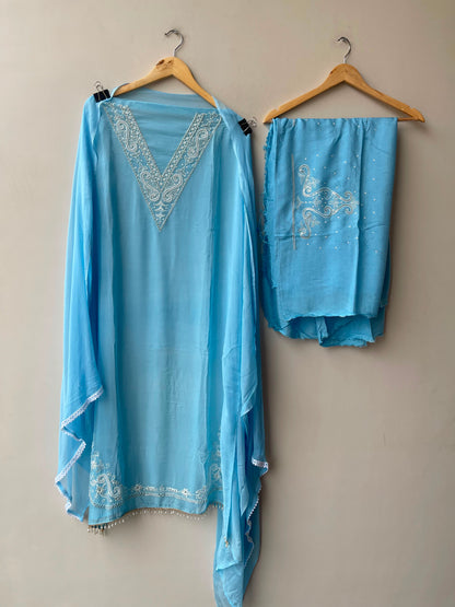 Organza fabric unstitched ladies suit Rc19058