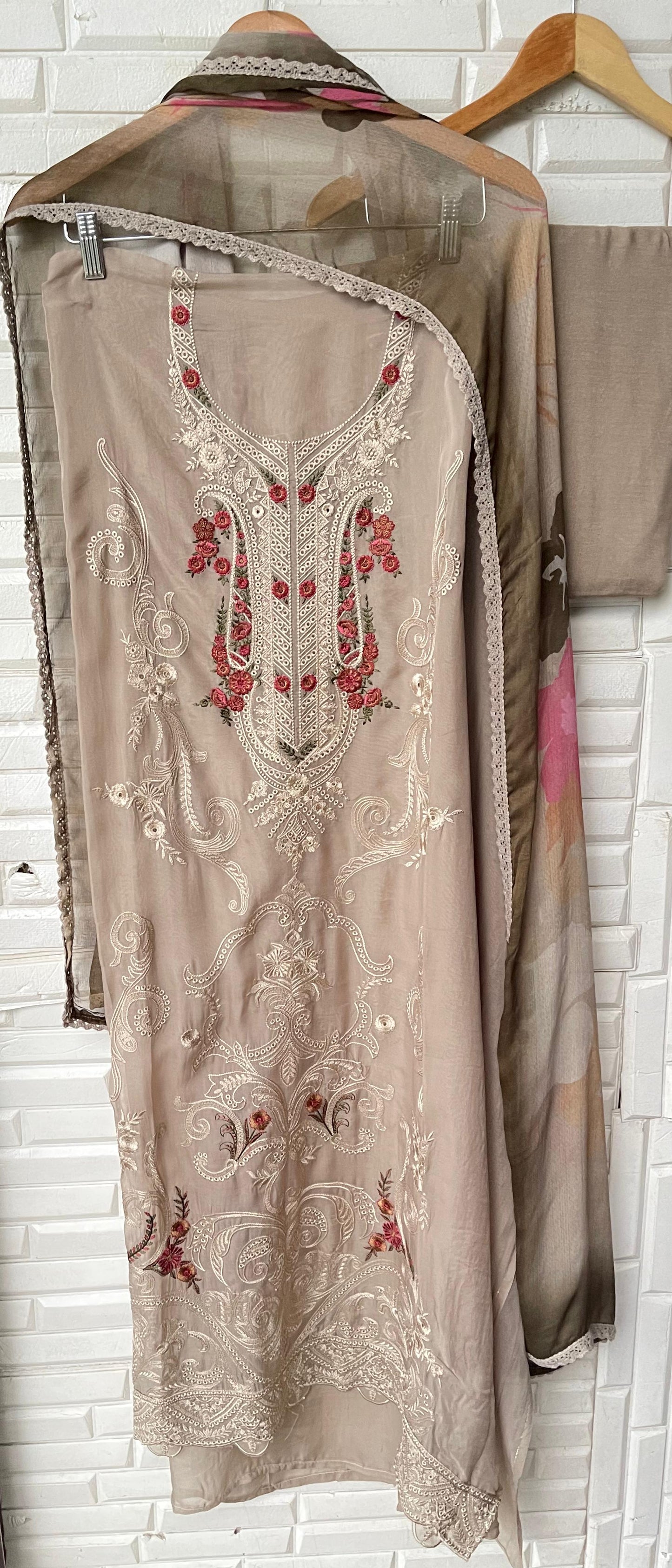 Organza unstitched ladies suit Rc17630 (a)