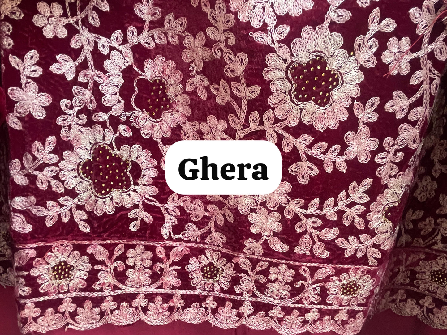 Resham embroidered unstitched velvet ladies suit Rc18838 (c)