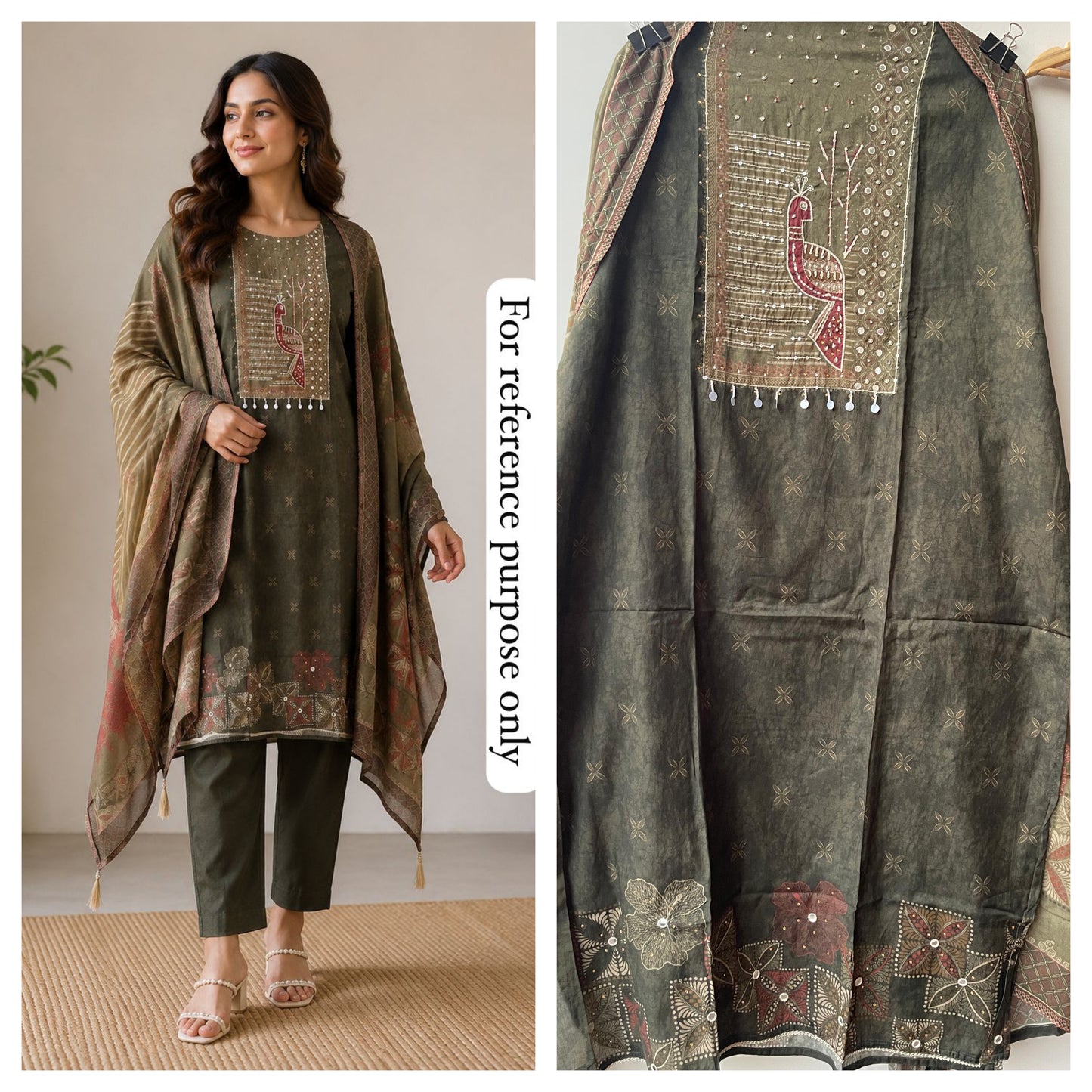 Self Mul Cotton Unstitched Ladies Suit RC18861