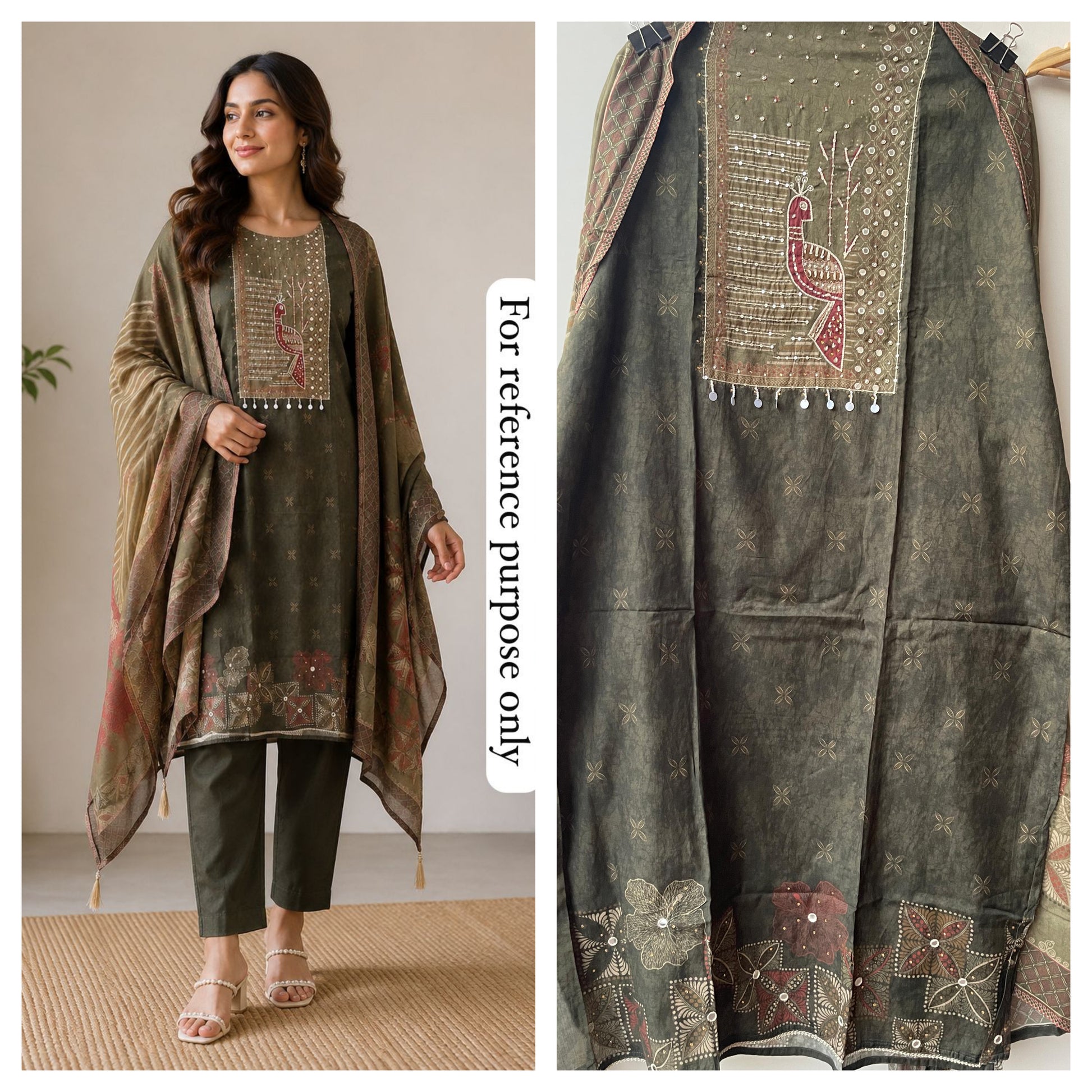 Self Mul Cotton Unstitched Ladies Suit RC18861