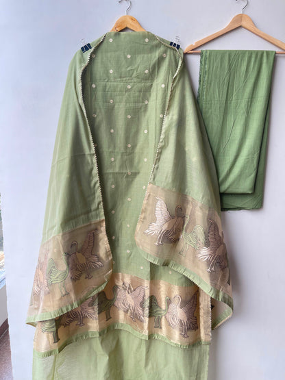 Banarasi mul chanderi ladies unstitched suit Rc19158 (b)