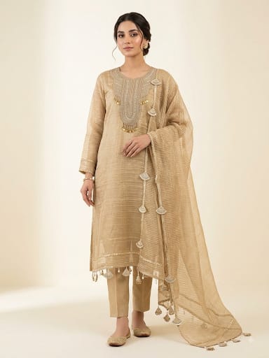 Crushed shimmer tissue ladies unstitched suit Rc19260 (a)