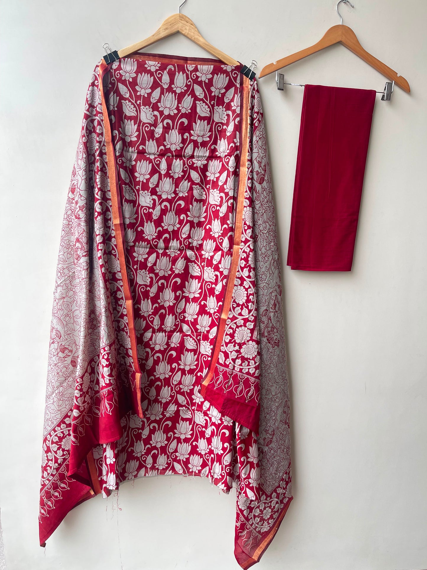 Soft mul chanderi printed ladies unstitched suit Rc19030