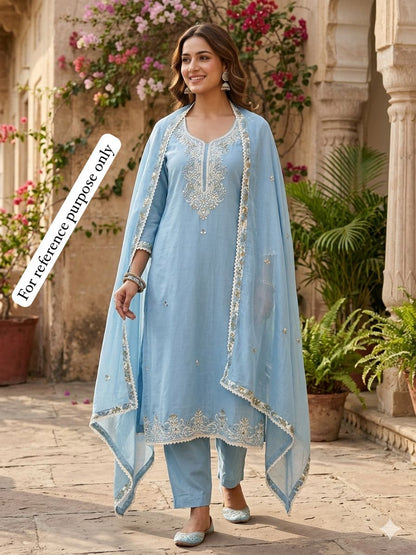 Mul Chanderi Unstitched Ladies Suit RC-18771 (b) – view 4