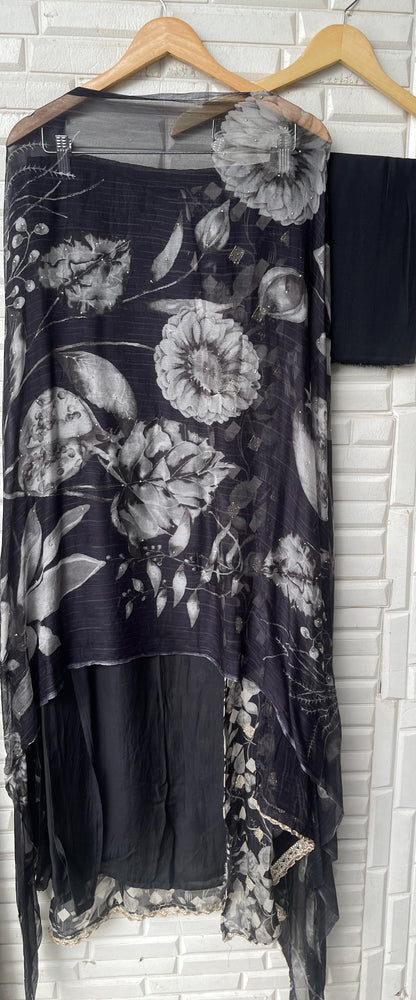 Organza unstitched ladies suit (b)