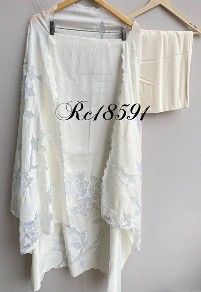 Soft mul chanderi unstitched ladies suit Rc18591