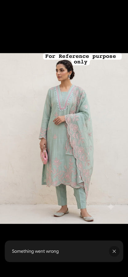 Mul chanderi unstitched ladies suit Rc19071