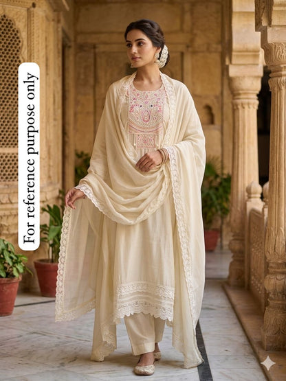 Mul Chanderi Unstitched Ladies Suit RC-18554 – view 2