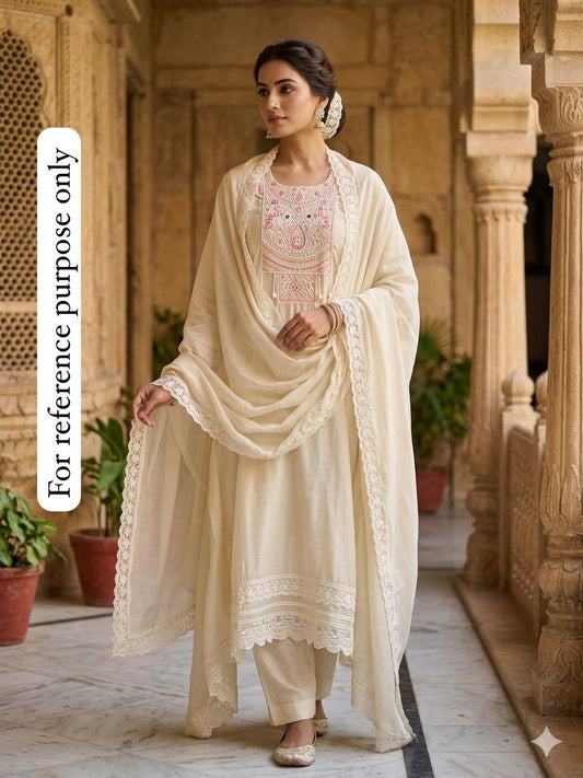 Mul Chanderi Unstitched Ladies Suit RC-18554 – view 2