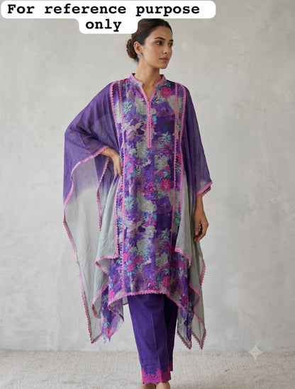 Organza Tuile printed ladies unstitched suit Rc19152