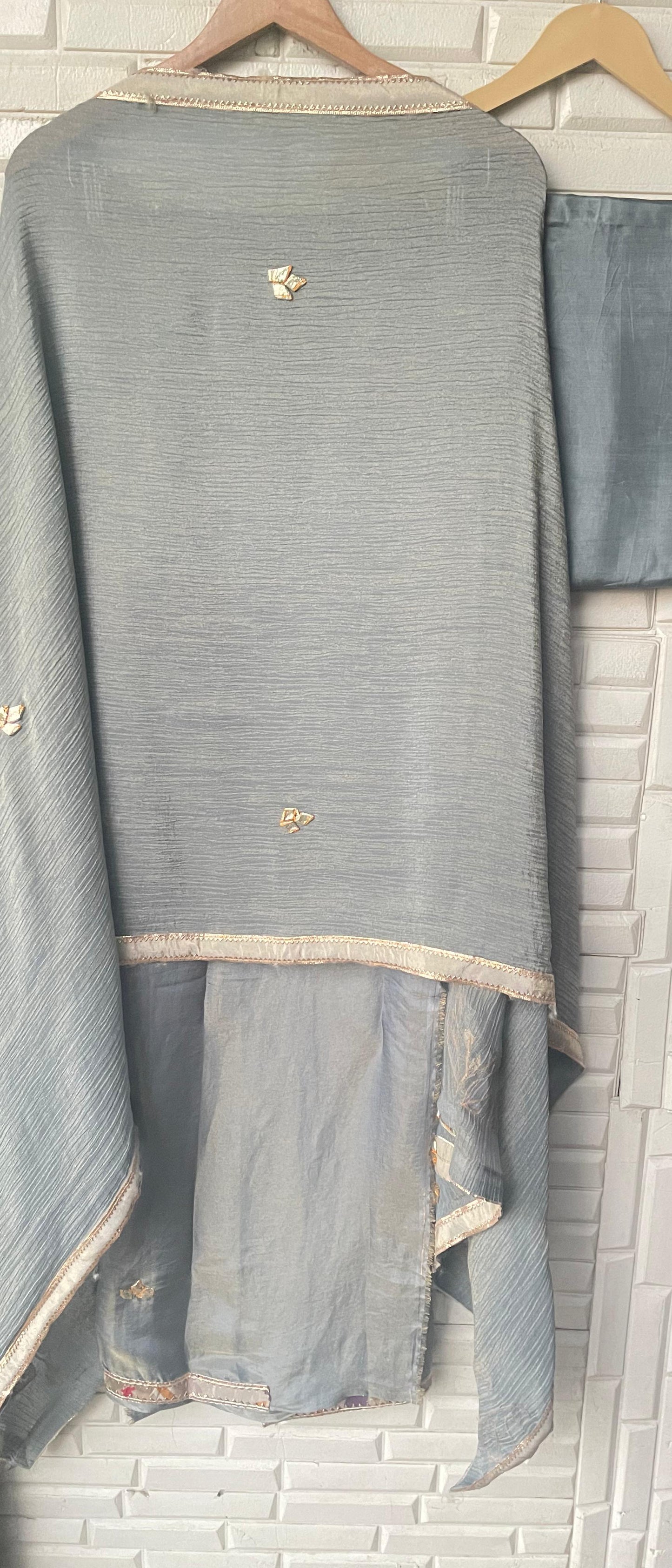 Shimmer silk unstitched ladies suit Rc17773