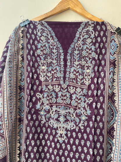 Mul cotton printed unstitched ladies suit Rc18983