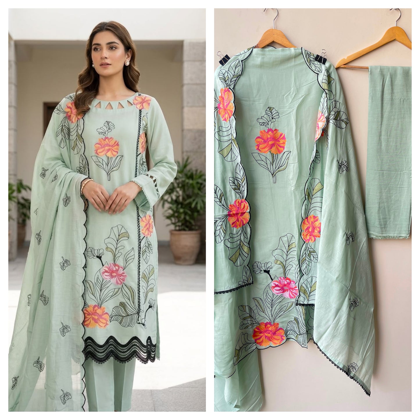 Mul chanderi unstitched ladies suit Rc18980 (b)