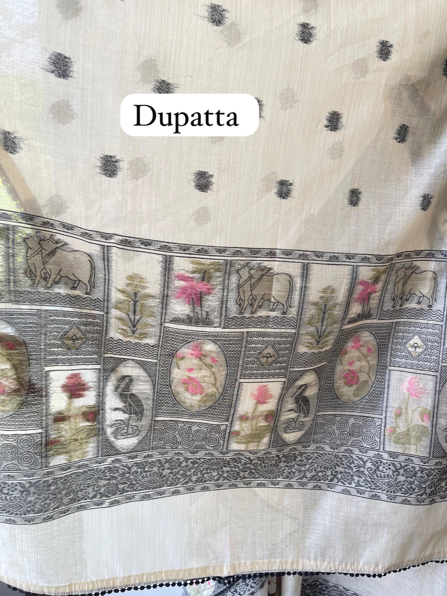 Mul Chanderi Unstitched Ladies Suit RC-18679 – view 5