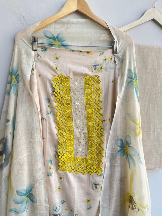 Mul cotton printed unstitched ladies suit Rc18376