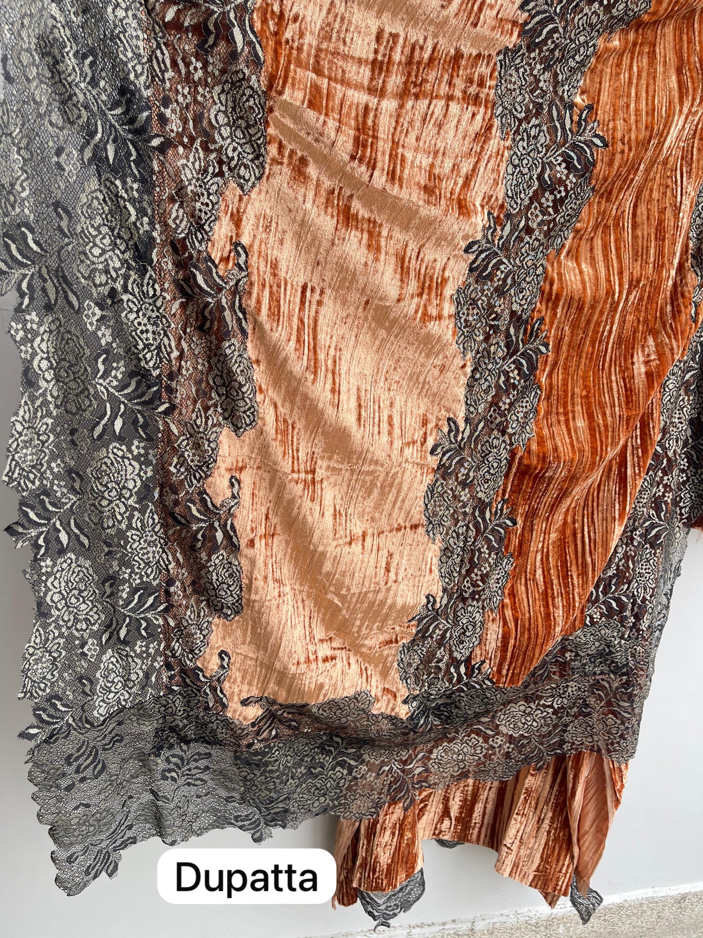 Micra crushed velvet unstitched ladies suit Rc18256