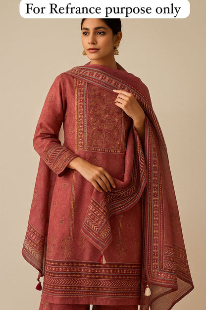 Linen silk unstitched ladies suit Rc17757 (b)