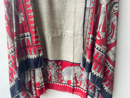 Mul chanderi maheshwari printed unstitched ladies suit Rc19144 (a)
