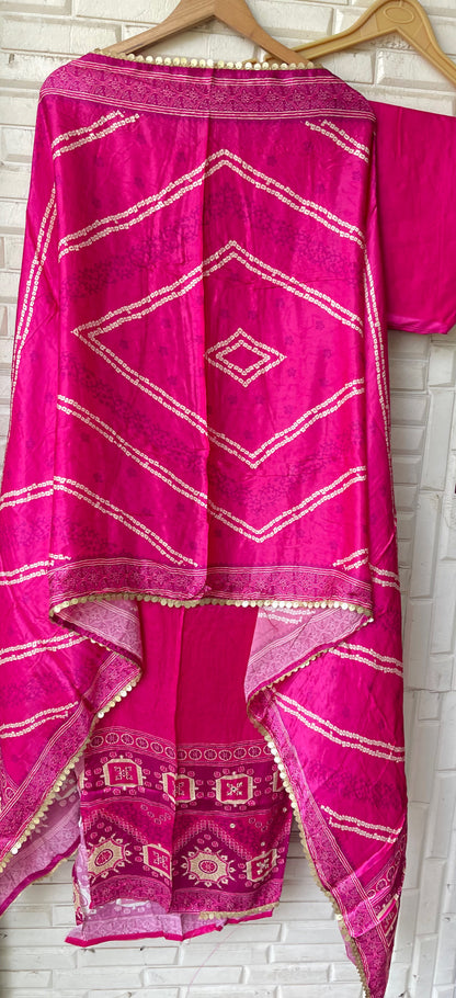 Gajji silk unstitched ladies suit  Rc19288