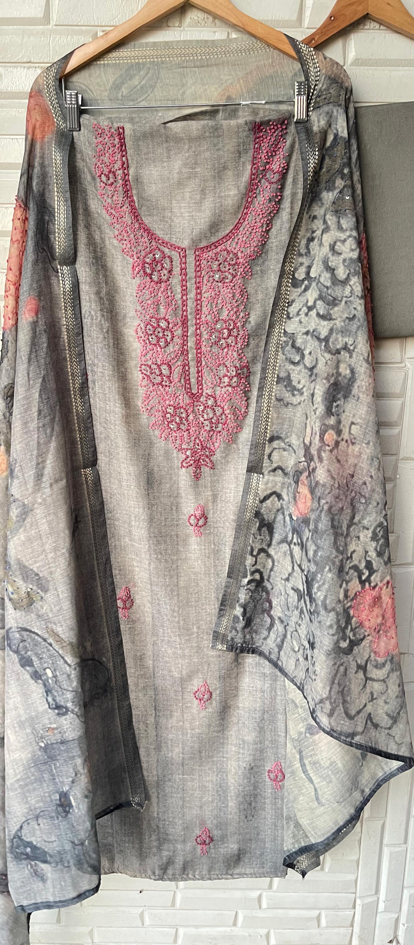 Linen silk unstitched ladies suit Rc17723 (b)