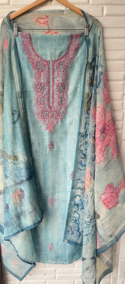 Linen silk unstitched ladies suit Rc17723 (a)