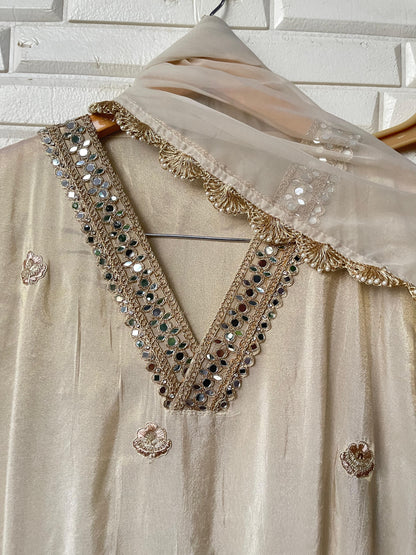 Shimmer silk unstitched ladies suit Rc17832