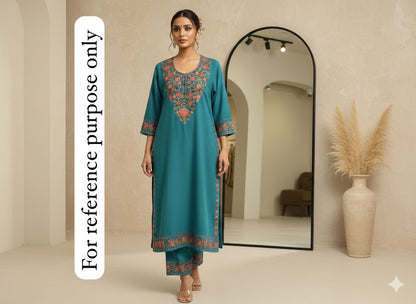 Kashmiri pheron readymade ladies coord set Rc18296