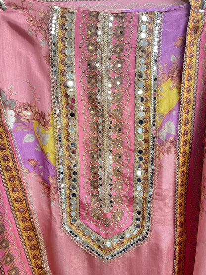 Shimmer silk unstitched ladies suit Rc17899