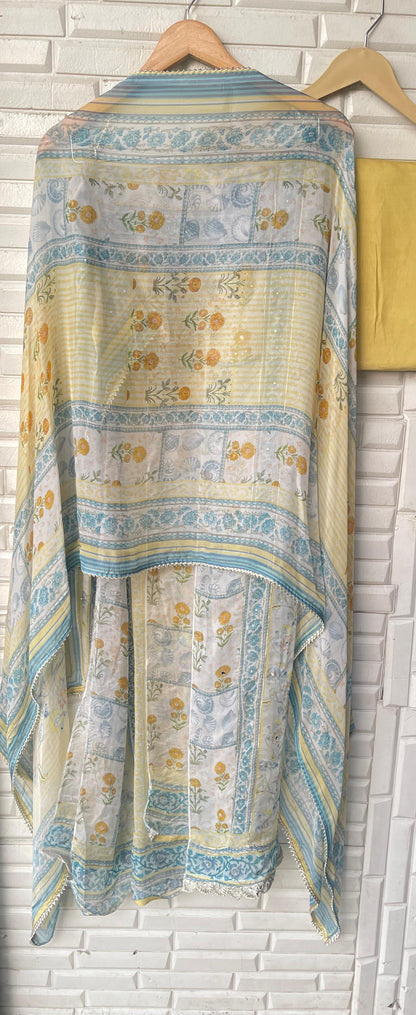 Organza unstitched ladies suit Rc17771