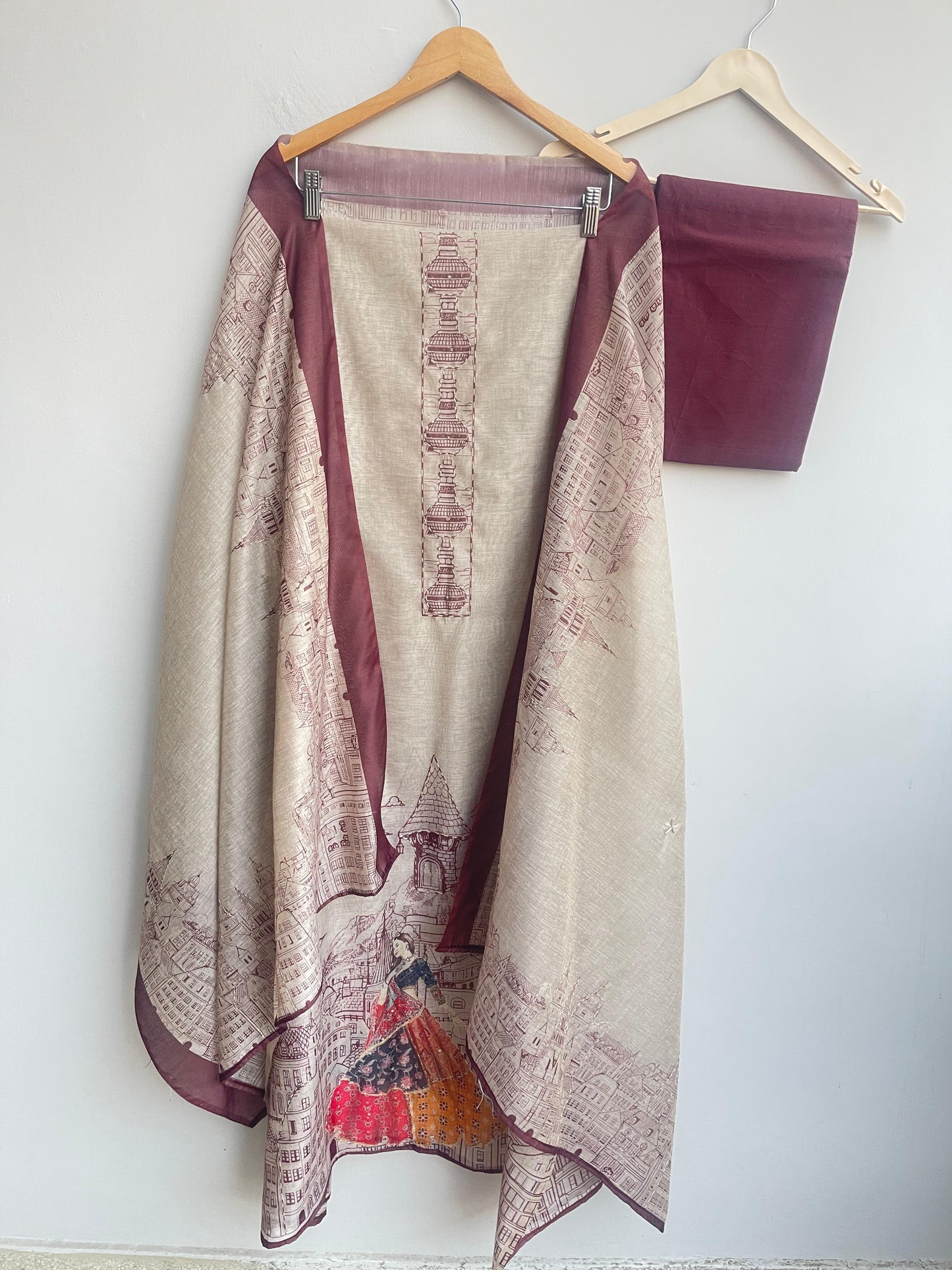 Mul Chanderi Unstitched Ladies Suit RC-18077 – view 2