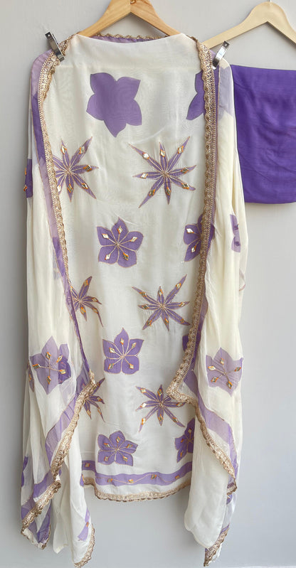 Organza unstitched ladies suit 17929 (b)