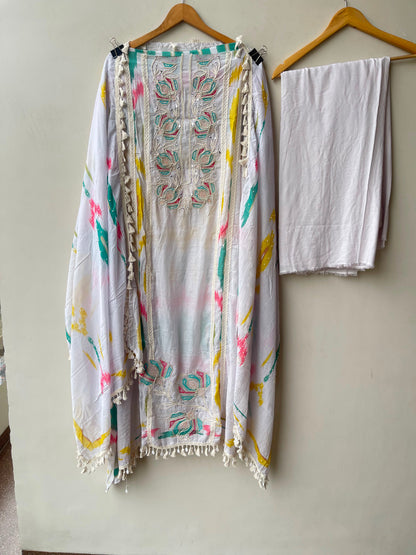 Mul Chanderi printed ladies unstitched suit Rc19237 (c)