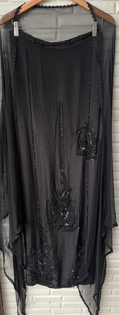Crepe Silk unstitched ladies suit Rc17556