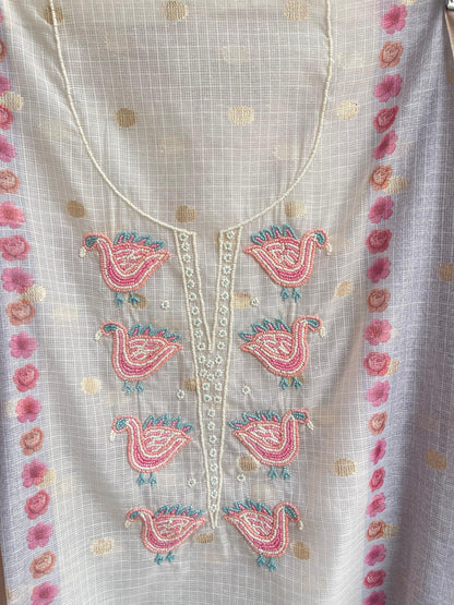 Banarasi kota doriya ladies unstitched suit Rc18438