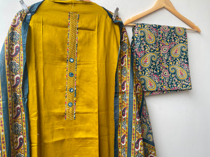Worli art inspired cotton ladies unstitched suit Rc19082 (c)