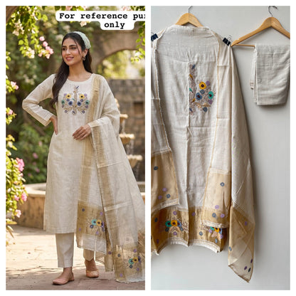 Banarasi mul chanderi ladies unstitched suit Rc19084