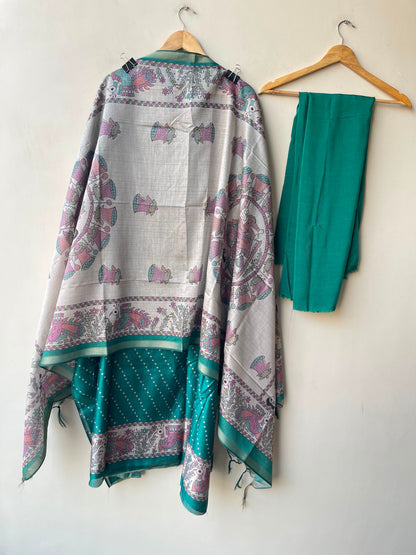 Mul chanderi maheshwari ladies unstitched suit Rc19276