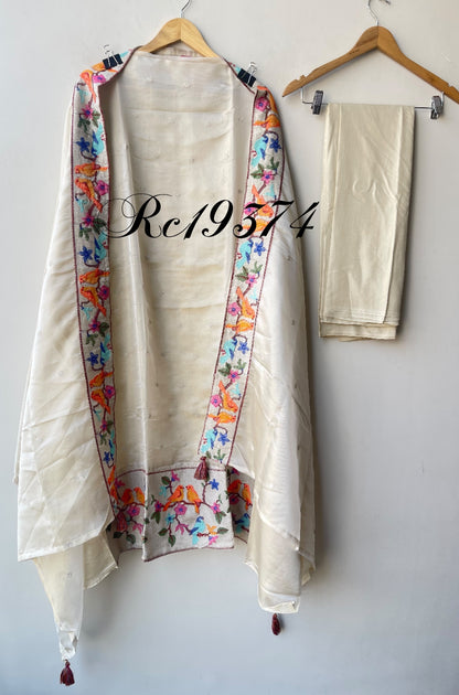 Shimmer Organza Tuile Embroidered Unstitched Suit Set