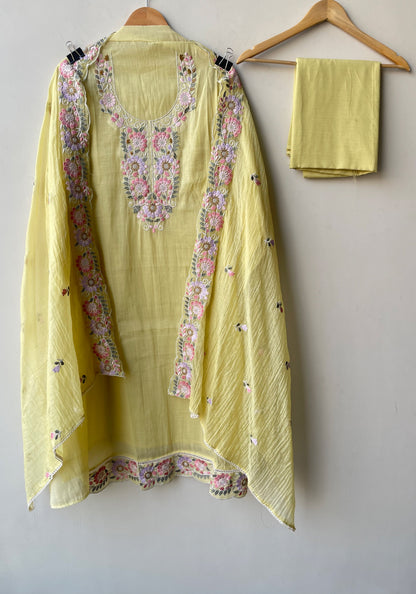 Mul chanderi unstitched ladies suit Rc19101