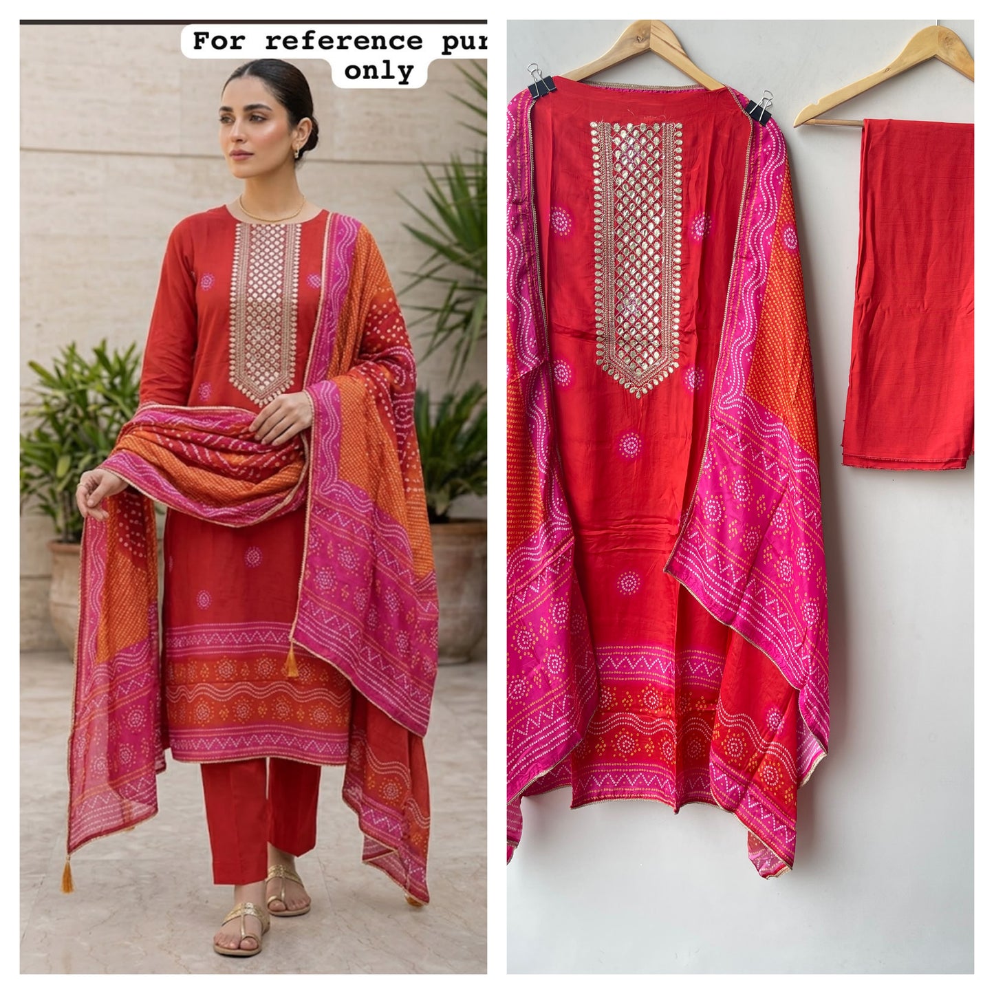 Gajji silk printed unstitched ladies suit Rc19201