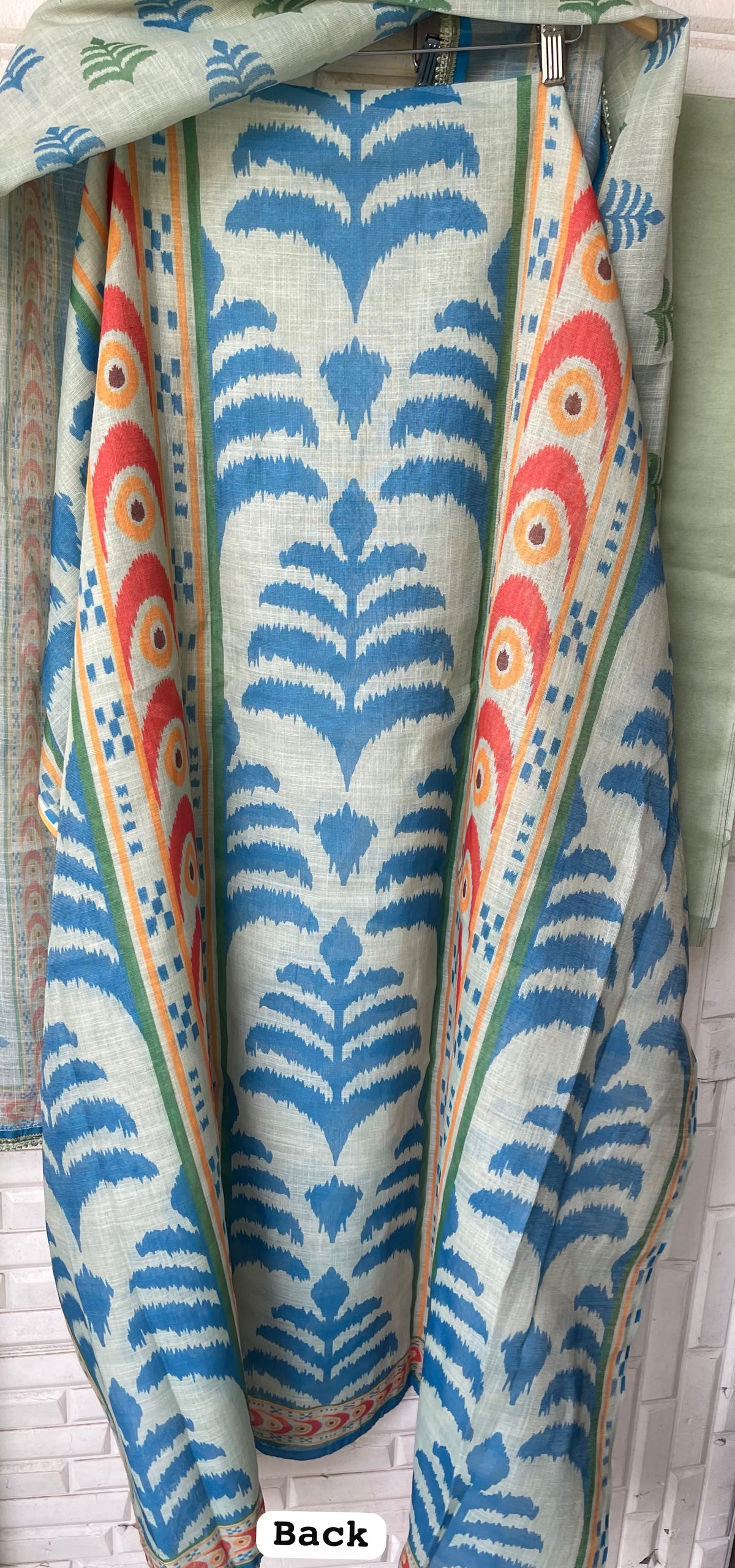 Shimmer Linen Printed Unstitched Designer Suit Set