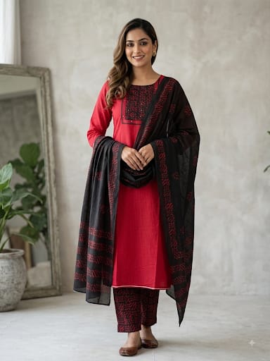 Cotton printed unstitched ladies suit Rc19281 (a)